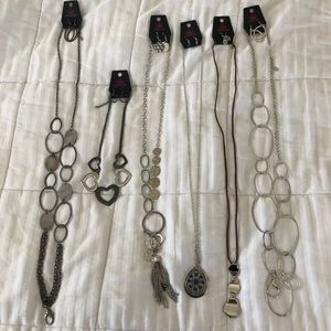 LOT of 6 NEW necklaces w/ matching earrings